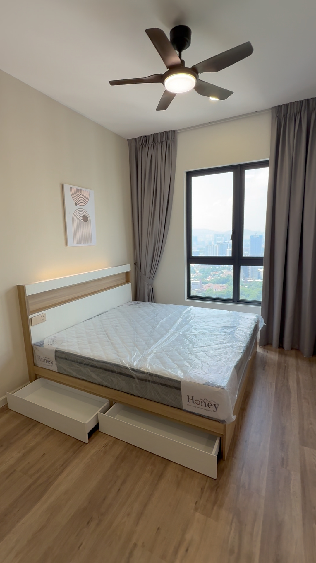 Rental bedroom setup